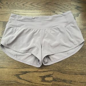 Lululemon speed up shorts - size 4 - dusty dawn - 2.5” in-seam